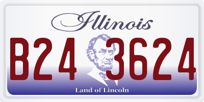 IL license plate B243624