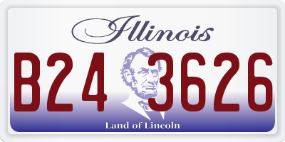 IL license plate B243626