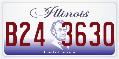 IL license plate B243630