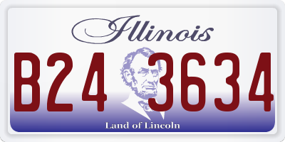 IL license plate B243634