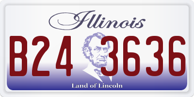 IL license plate B243636