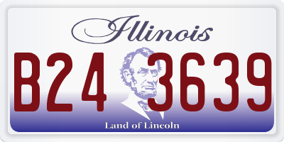 IL license plate B243639