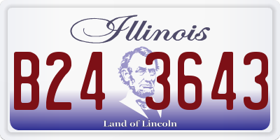 IL license plate B243643