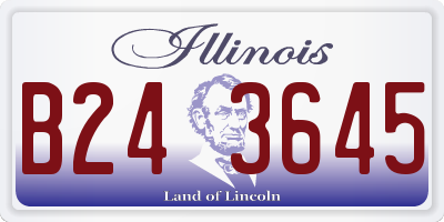 IL license plate B243645