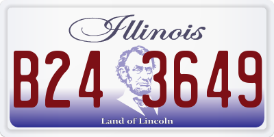 IL license plate B243649