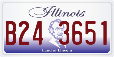 IL license plate B243651