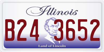 IL license plate B243652