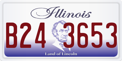 IL license plate B243653
