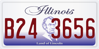 IL license plate B243656