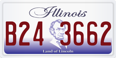 IL license plate B243662