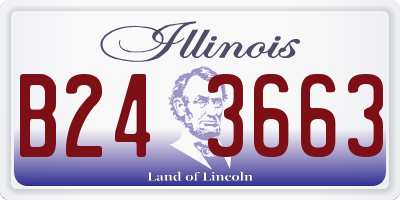 IL license plate B243663