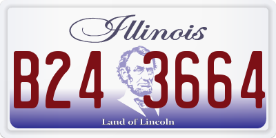 IL license plate B243664