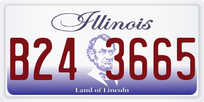 IL license plate B243665