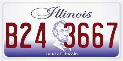IL license plate B243667