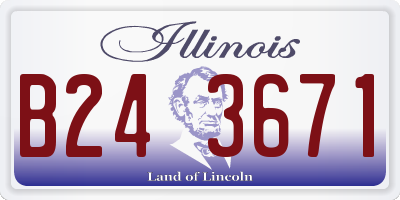 IL license plate B243671