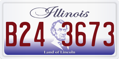 IL license plate B243673