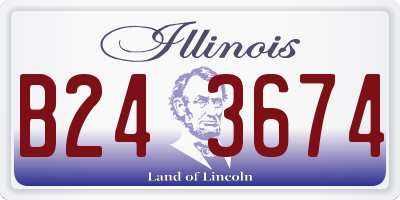 IL license plate B243674