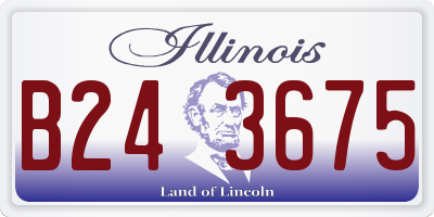 IL license plate B243675
