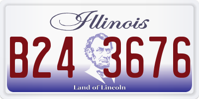 IL license plate B243676