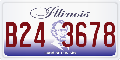 IL license plate B243678