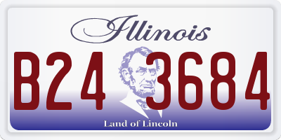 IL license plate B243684