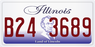 IL license plate B243689