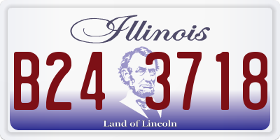 IL license plate B243718