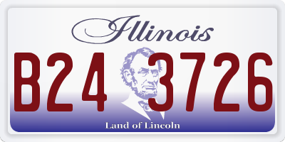 IL license plate B243726