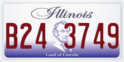 IL license plate B243749