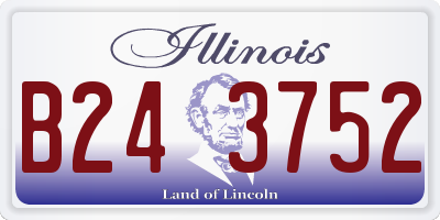 IL license plate B243752