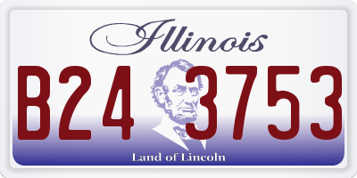 IL license plate B243753