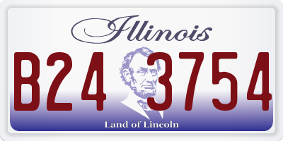 IL license plate B243754