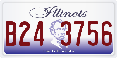 IL license plate B243756