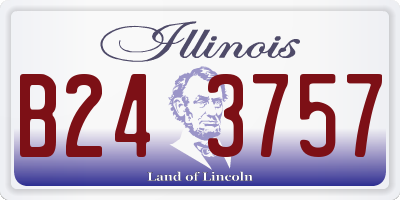 IL license plate B243757