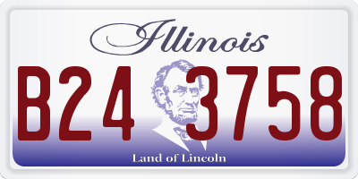 IL license plate B243758