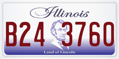 IL license plate B243760