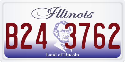 IL license plate B243762