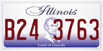 IL license plate B243763