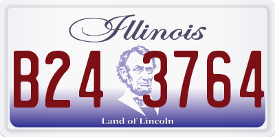 IL license plate B243764