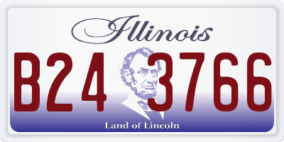 IL license plate B243766