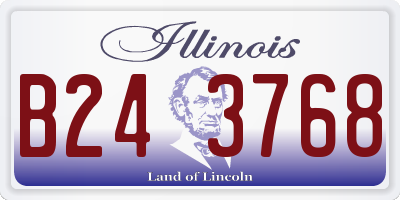 IL license plate B243768