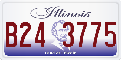 IL license plate B243775