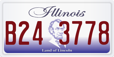 IL license plate B243778