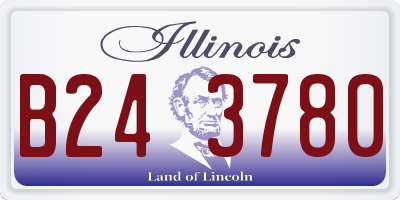 IL license plate B243780