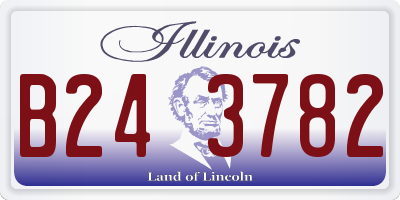 IL license plate B243782