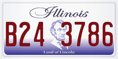 IL license plate B243786