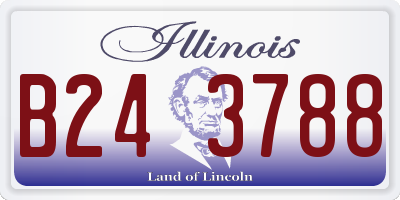 IL license plate B243788