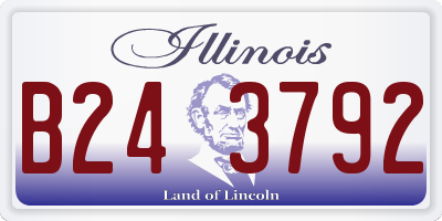 IL license plate B243792