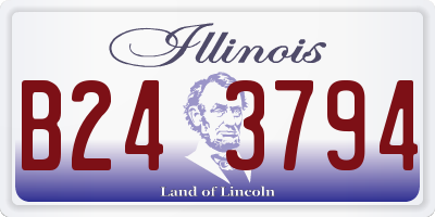 IL license plate B243794
