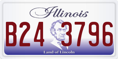 IL license plate B243796
